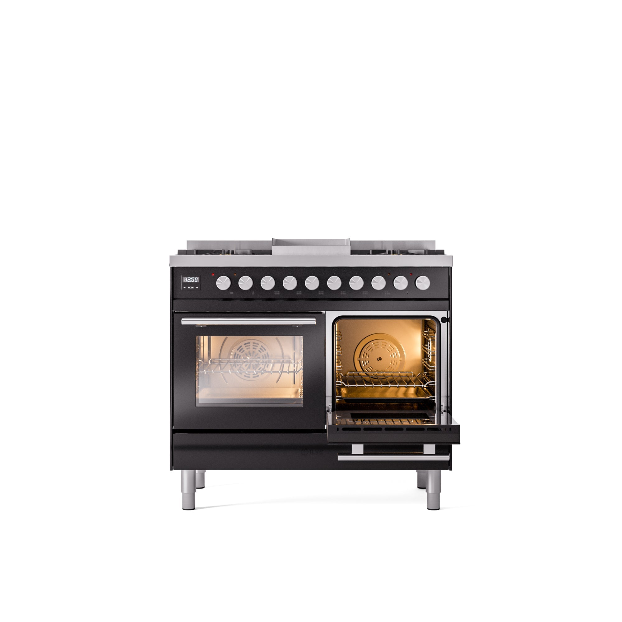 ILVE Professional Plus II 40Inch Freestanding Dual Fuel Range with 6 Sealed Burner UPD40FWMP