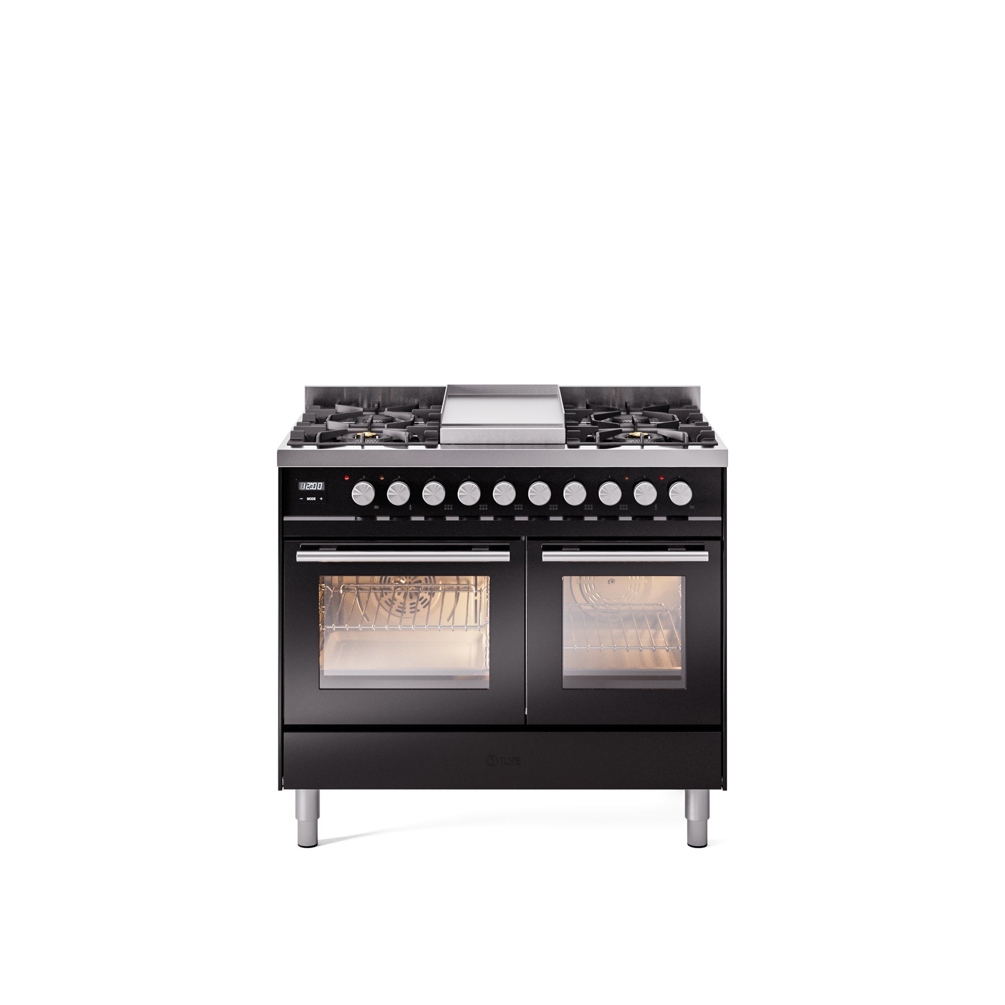 ILVE Professional Plus II 40Inch Freestanding Dual Fuel Range with 6 Sealed Burner UPD40FWMP