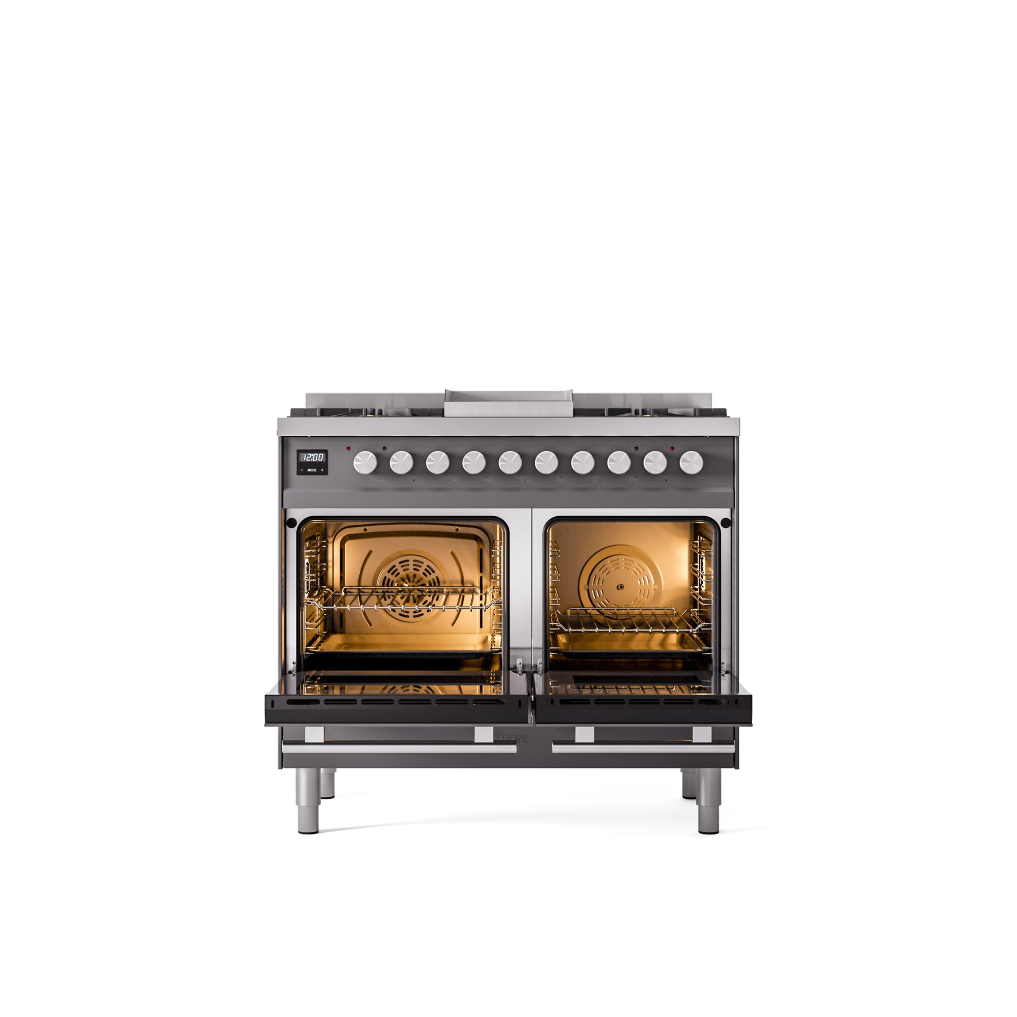 ILVE Professional Plus II 40Inch Freestanding Dual Fuel Range with 6 Sealed Burner UPD40FWMP