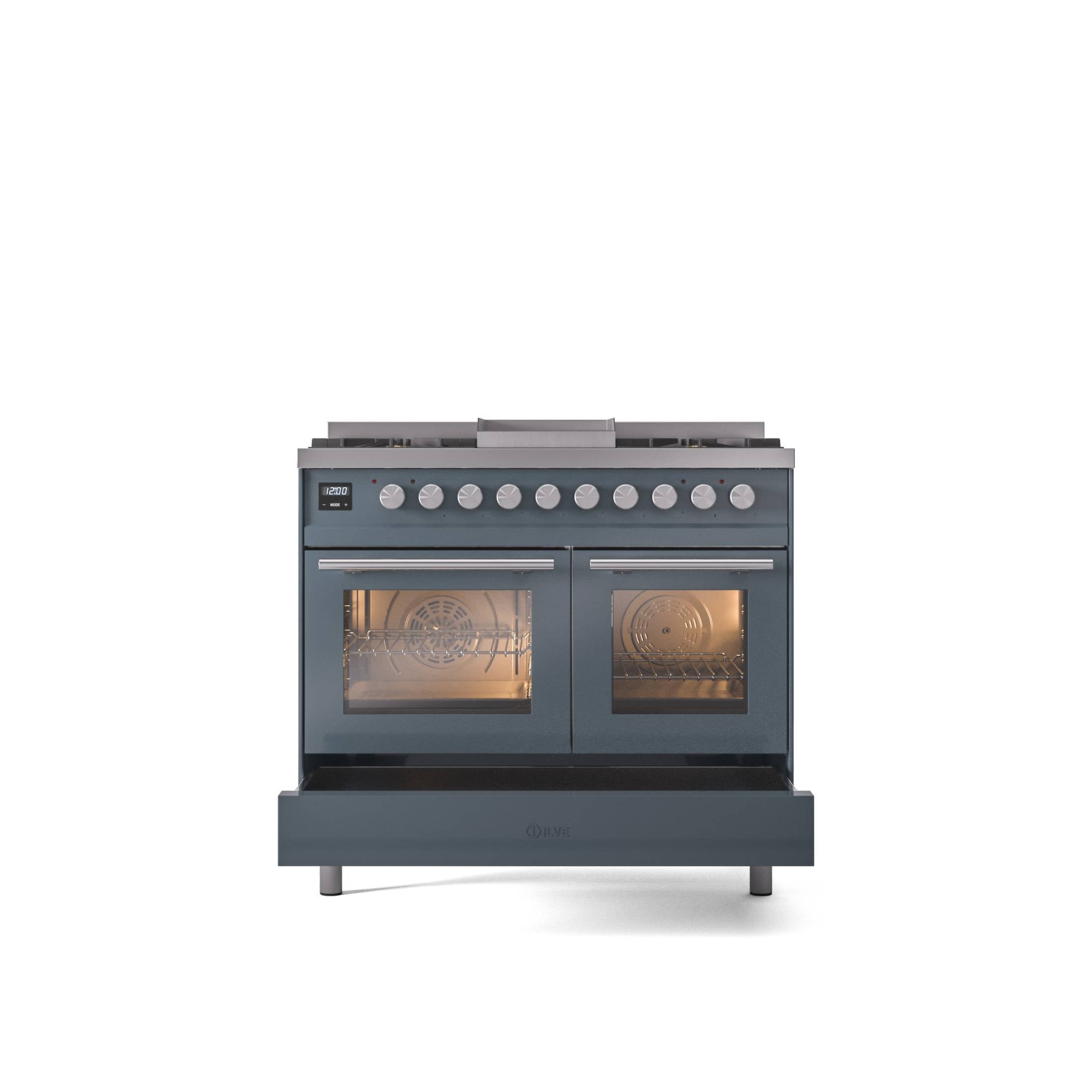 ILVE Professional Plus II 40Inch Freestanding Dual Fuel Range with 6 Sealed Burner UPD40FWMP