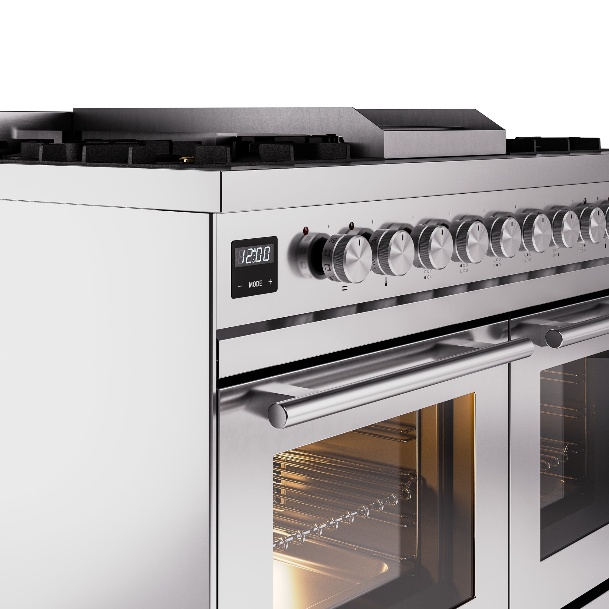 ILVE Professional Plus II 40Inch Freestanding Dual Fuel Range with 6 Sealed Burner UPD40FWMP