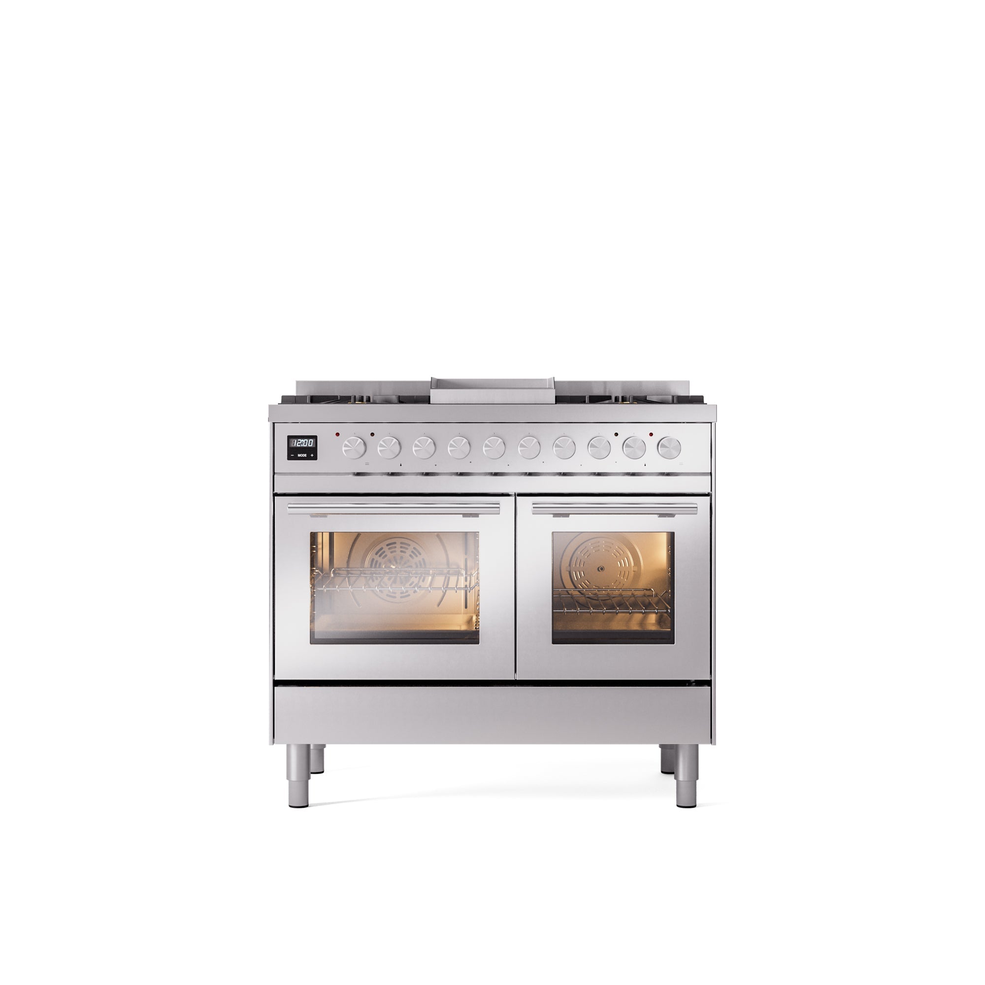 ILVE Professional Plus II 40Inch Freestanding Dual Fuel Range with 6 Sealed Burner UPD40FWMP