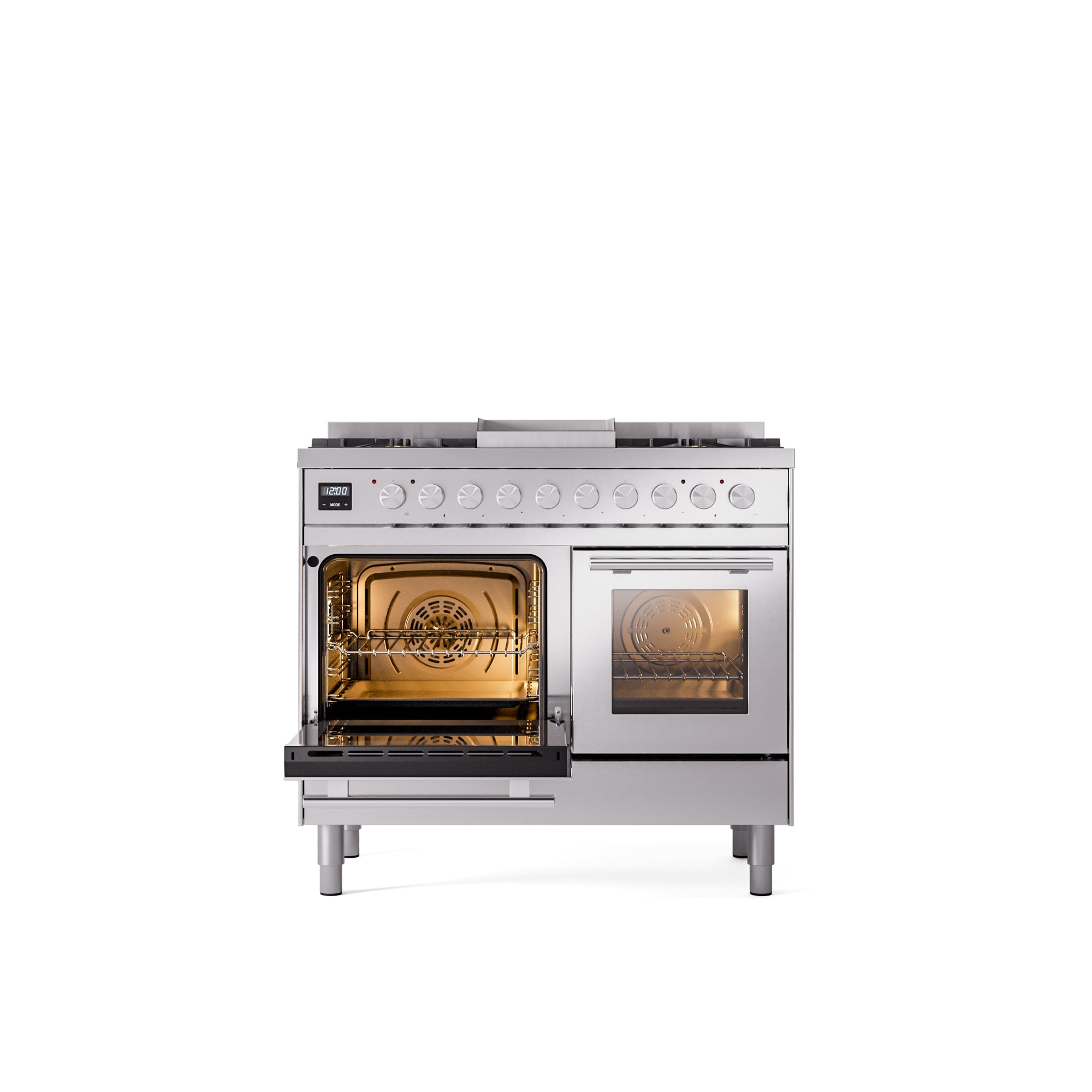 ILVE Professional Plus II 40Inch Freestanding Dual Fuel Range with 6 Sealed Burner UPD40FWMP