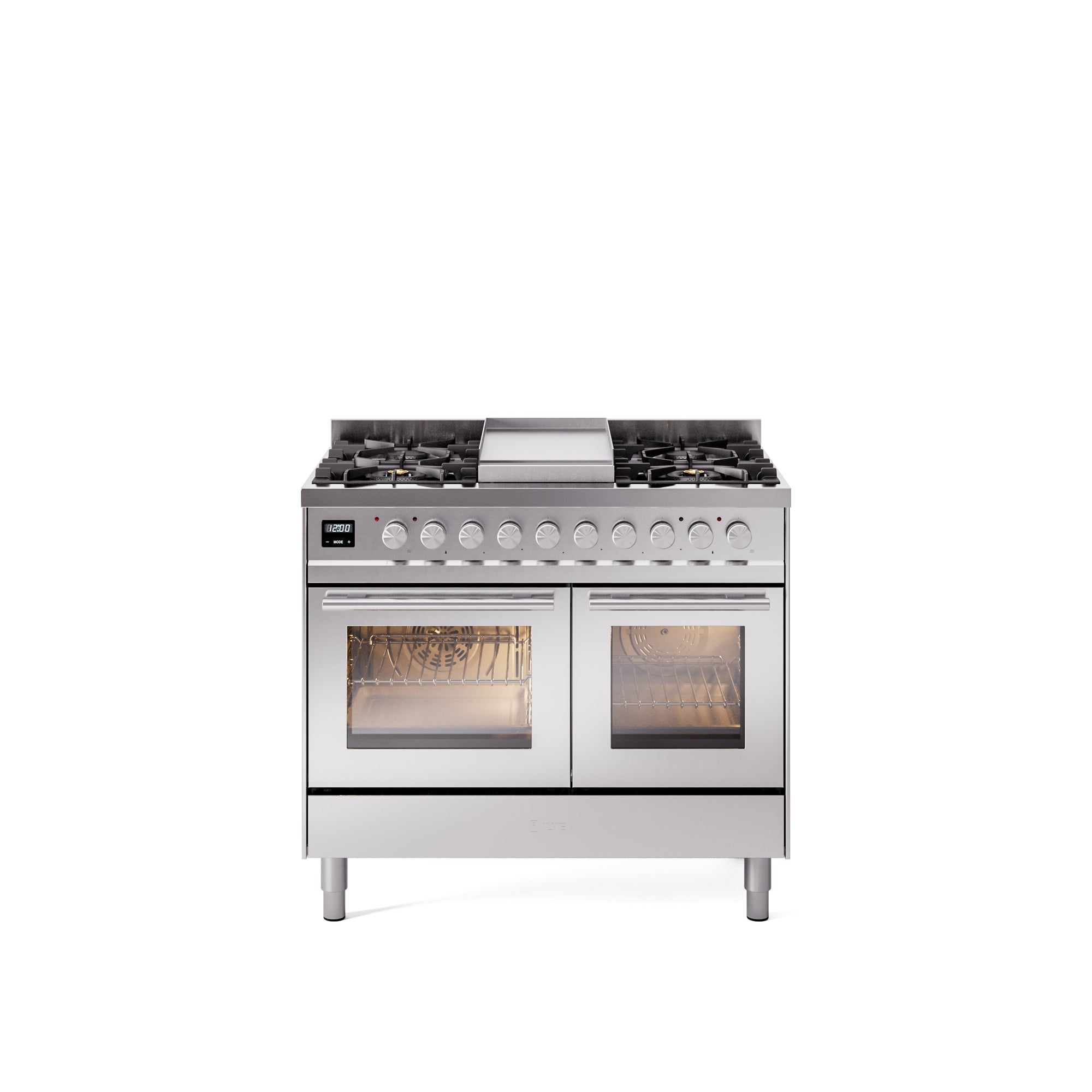 ILVE Professional Plus II 40Inch Freestanding Dual Fuel Range with 6 Sealed Burner UPD40FWMP