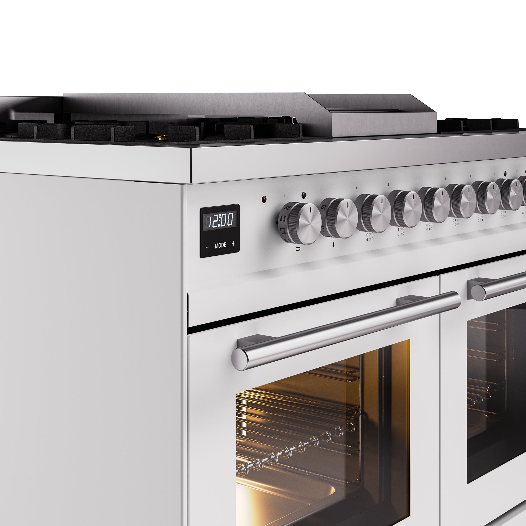 ILVE Professional Plus II 40Inch Freestanding Dual Fuel Range with 6 Sealed Burner UPD40FWMP