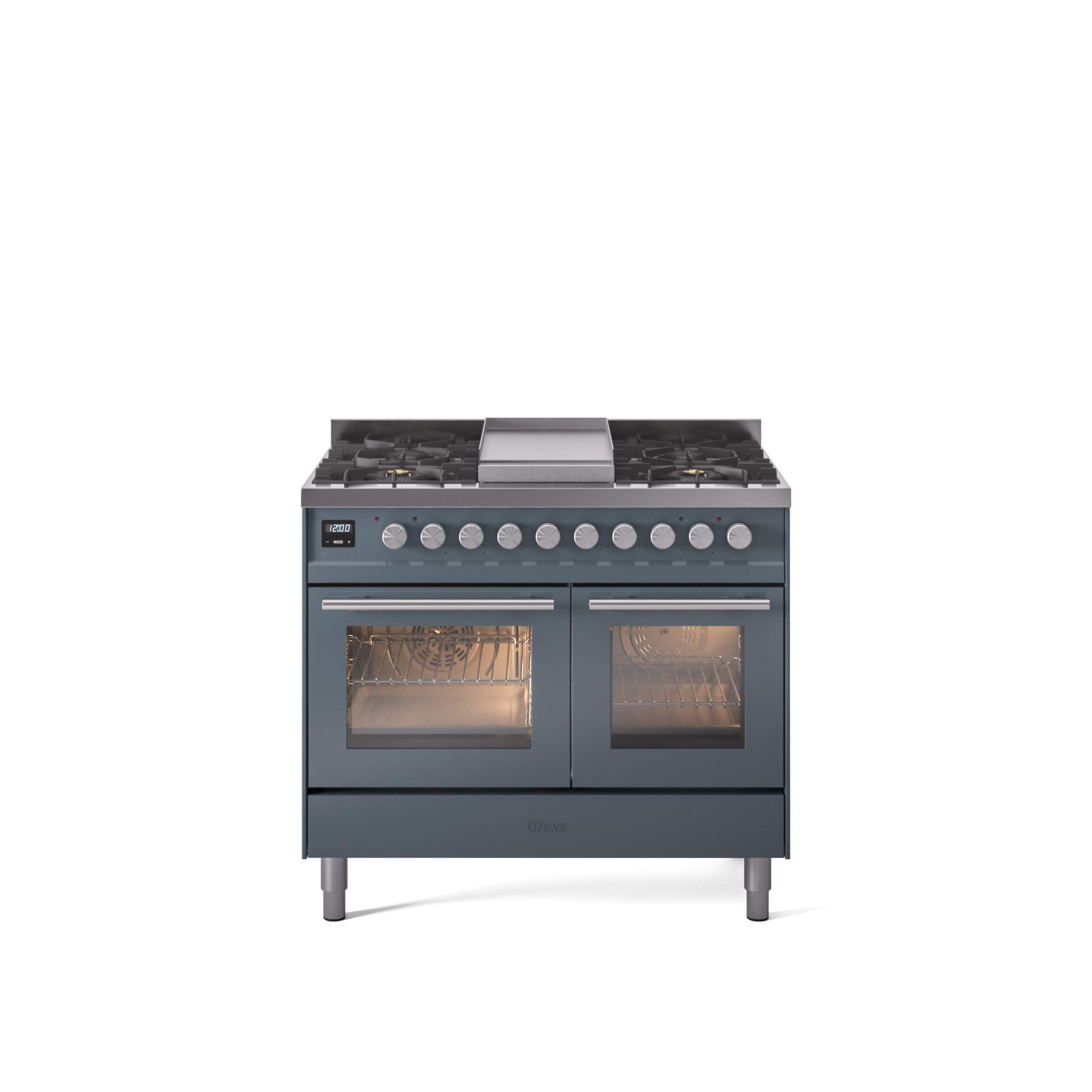 ILVE Professional Plus II 40Inch Freestanding Dual Fuel Range with 6 Sealed Burner UPD40FWMP