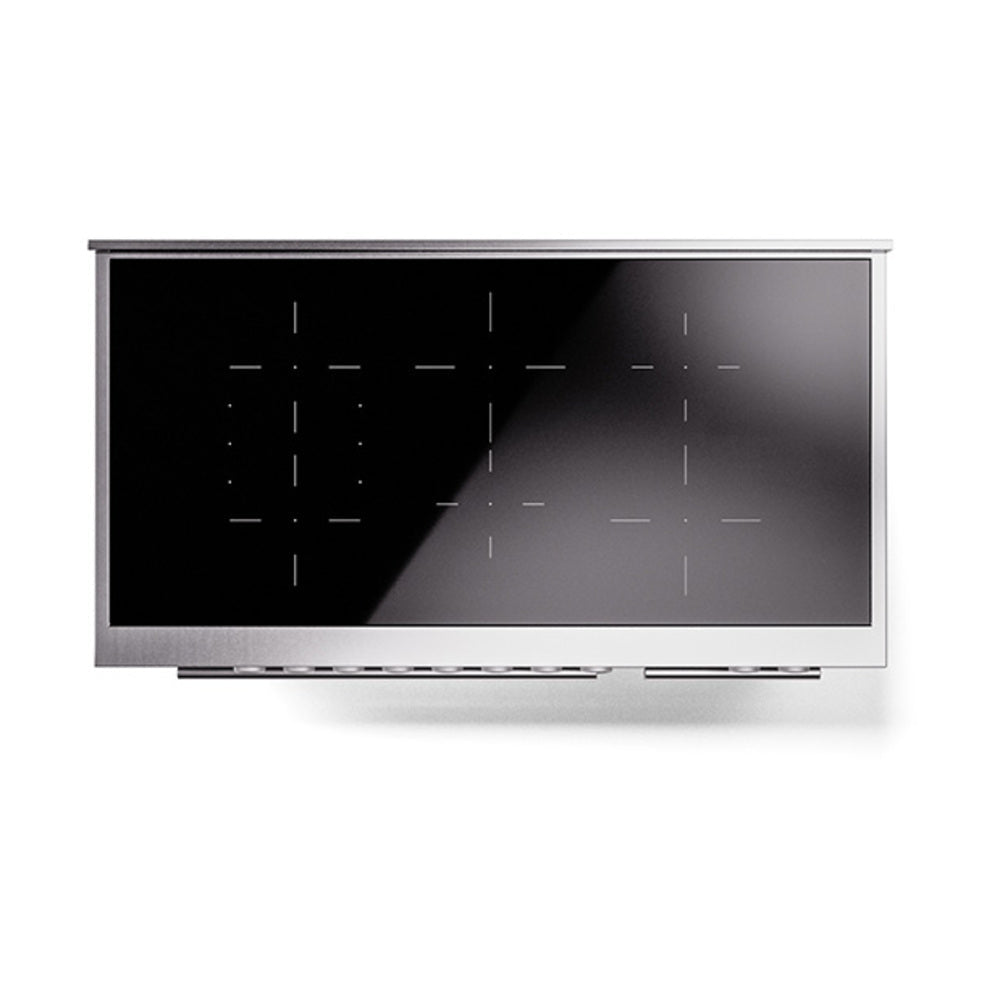 ILVE Professional Plus II 48" Electric Range with 6 Induction Elements Solid Door with Stainless Steel knobs UPI486QMP