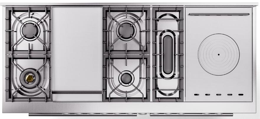 ILVE Professional Plus II 60 Inch Dual Fuel Freestanding Range in Stainless Steel with Trim UP60FSWMP