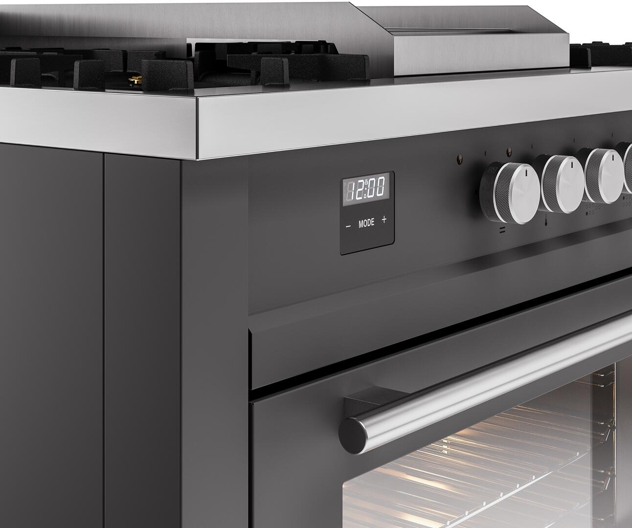 ILVE Professional Plus II 60 Inch Dual Fuel Freestanding Range in Stainless Steel with Trim UP60FSWMP