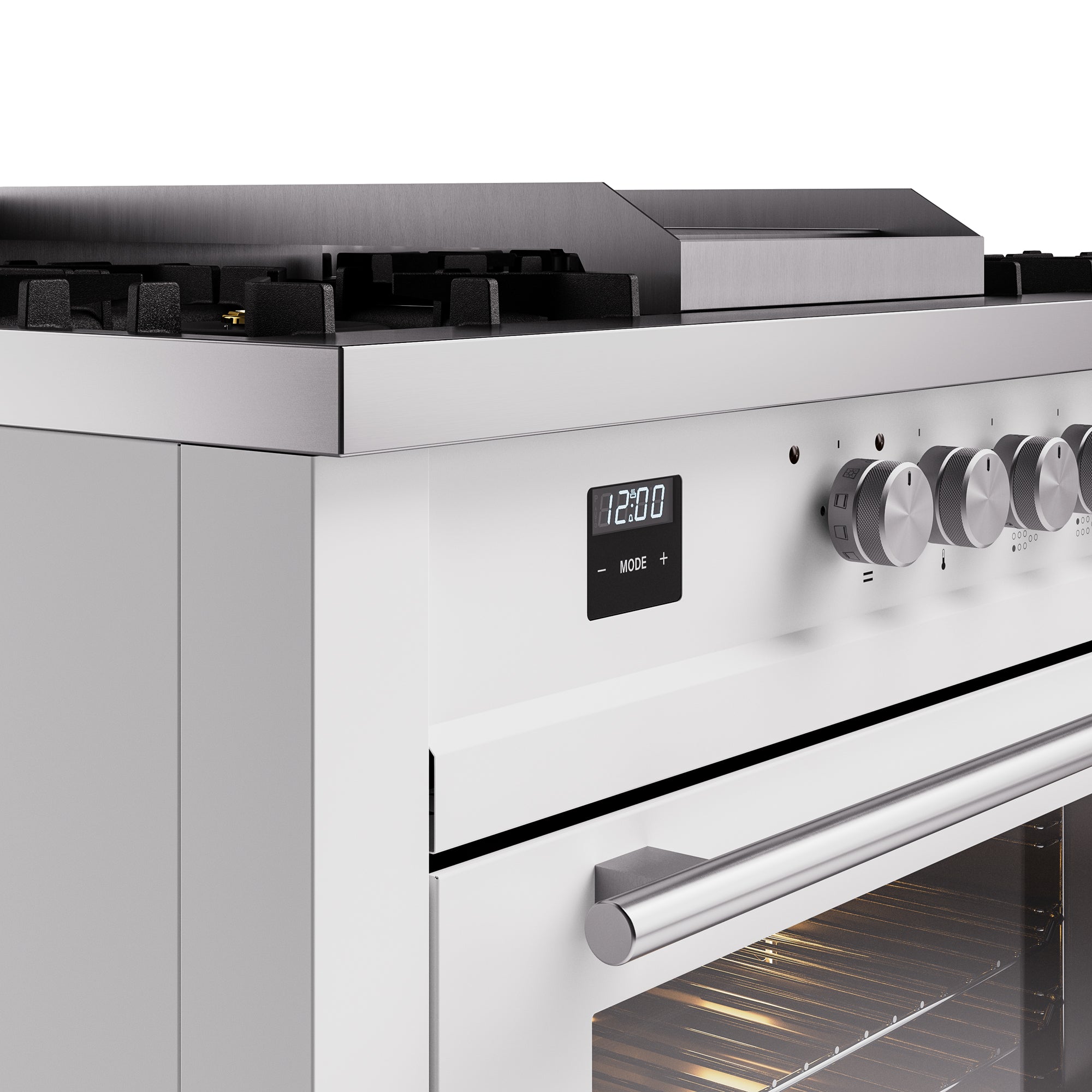 ILVE Professional Plus II 60 Inch Dual Fuel Freestanding Range in Stainless Steel with Trim UP60FSWMP