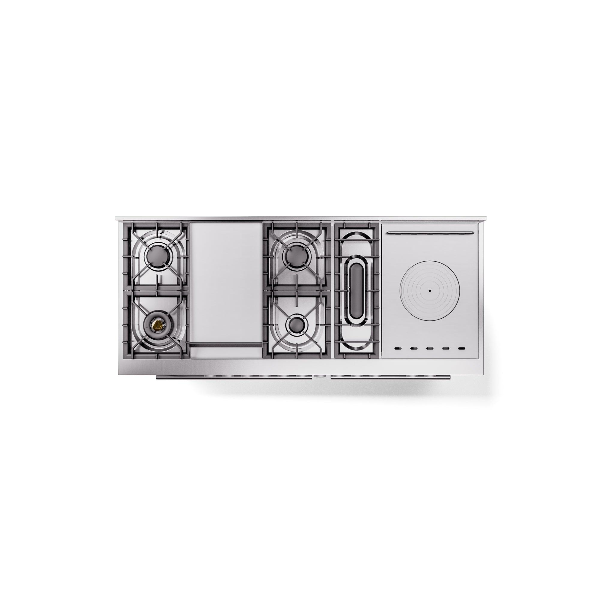 ILVE Professional Plus II 60 Inch Dual Fuel Freestanding Range in Stainless Steel with Trim UP60FSWMP