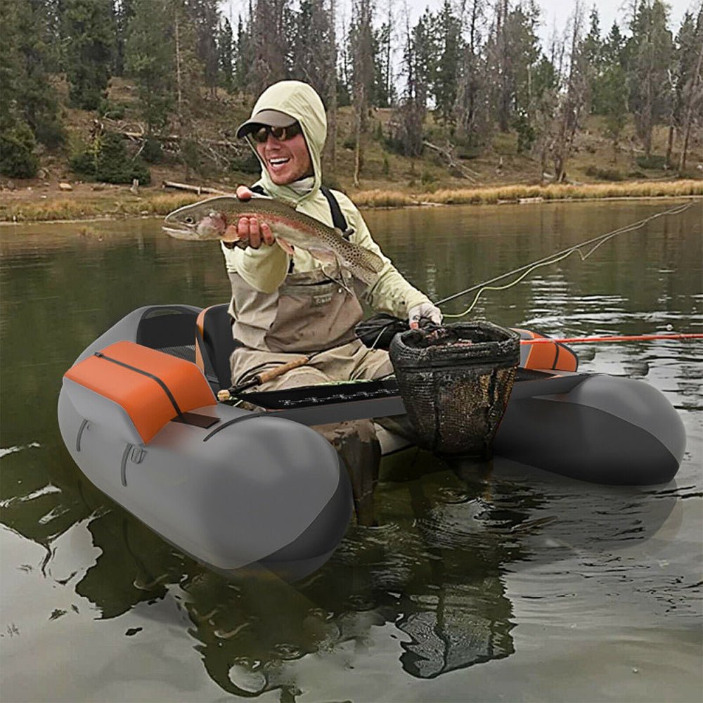 Inflatable Fishing Float Tube Boat With Pump & Fish Measure Ruler, 4.5FT (98736425)