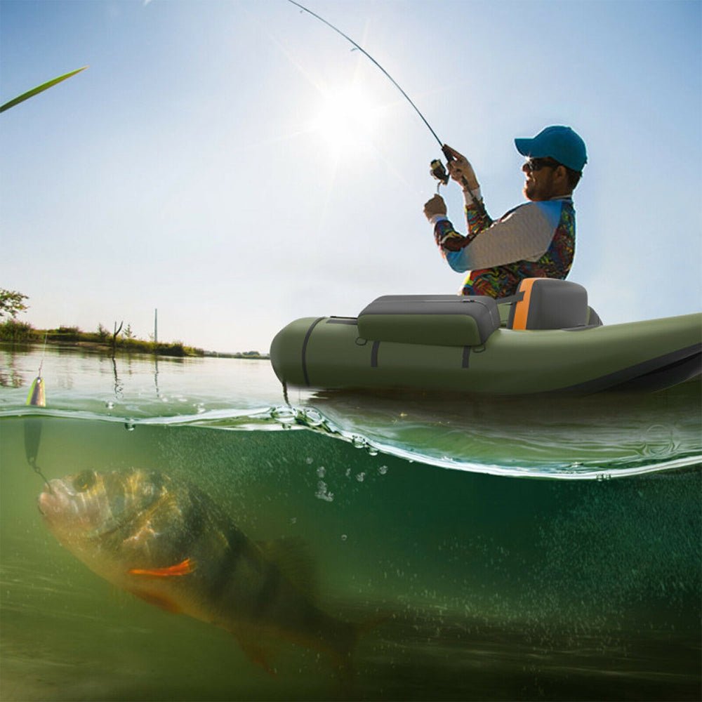 Inflatable Fishing Float Tube Boat With Pump & Fish Measure Ruler, 4.5FT (98736425)