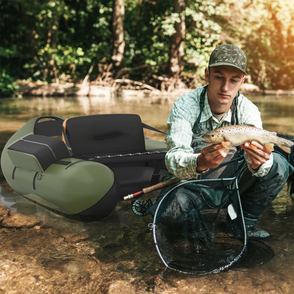 Inflatable Fishing Float Tube Boat With Pump & Fish Measure Ruler, 4.5FT (98736425)