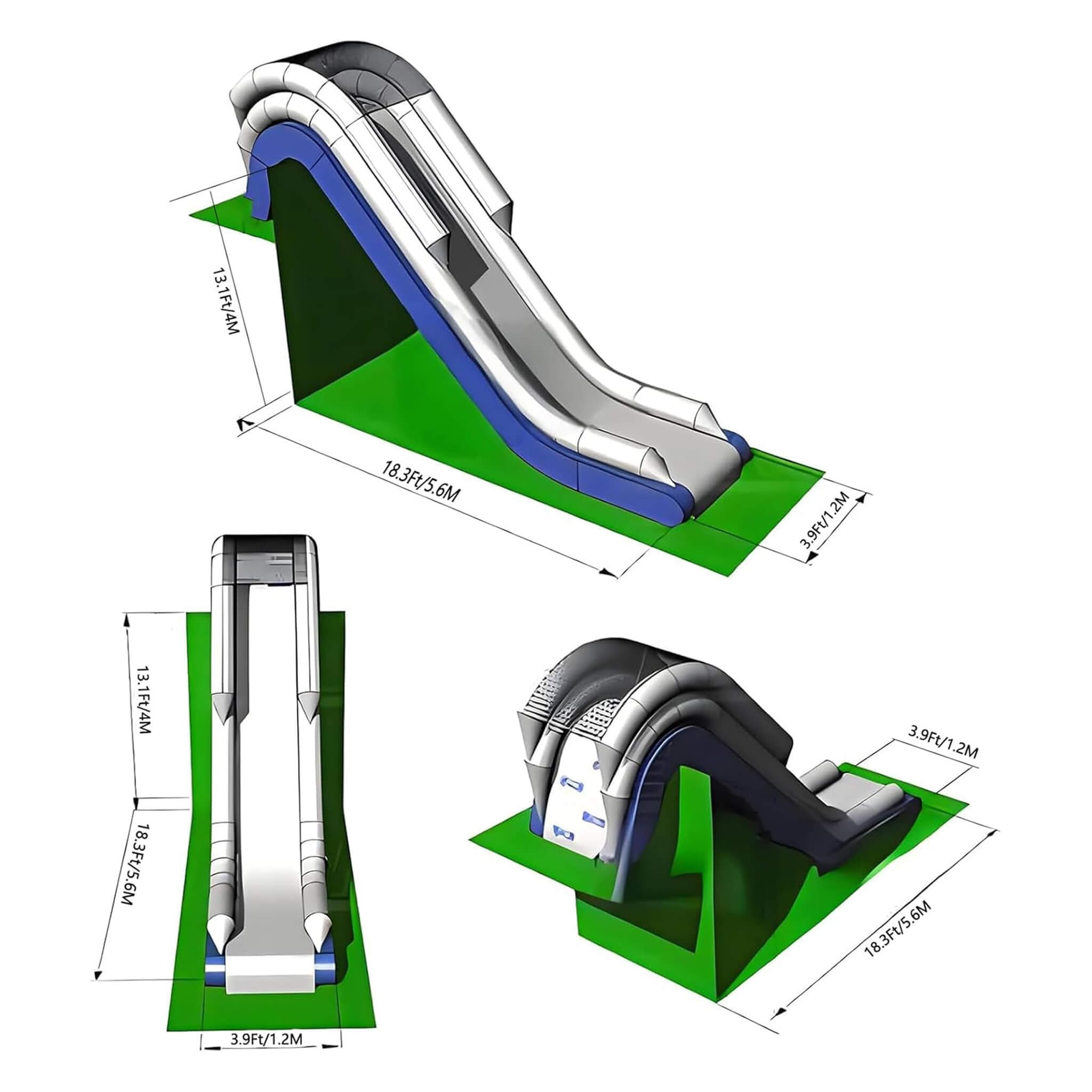 Premium Inflatable Floating Yacht Water Slide With Air Pump And Protection Net (SAK42517)