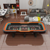INO Premium Black Casino-Grade Deluxe Craps Dice Table With Diamond Rubber Bumper, 12FT (93816472)