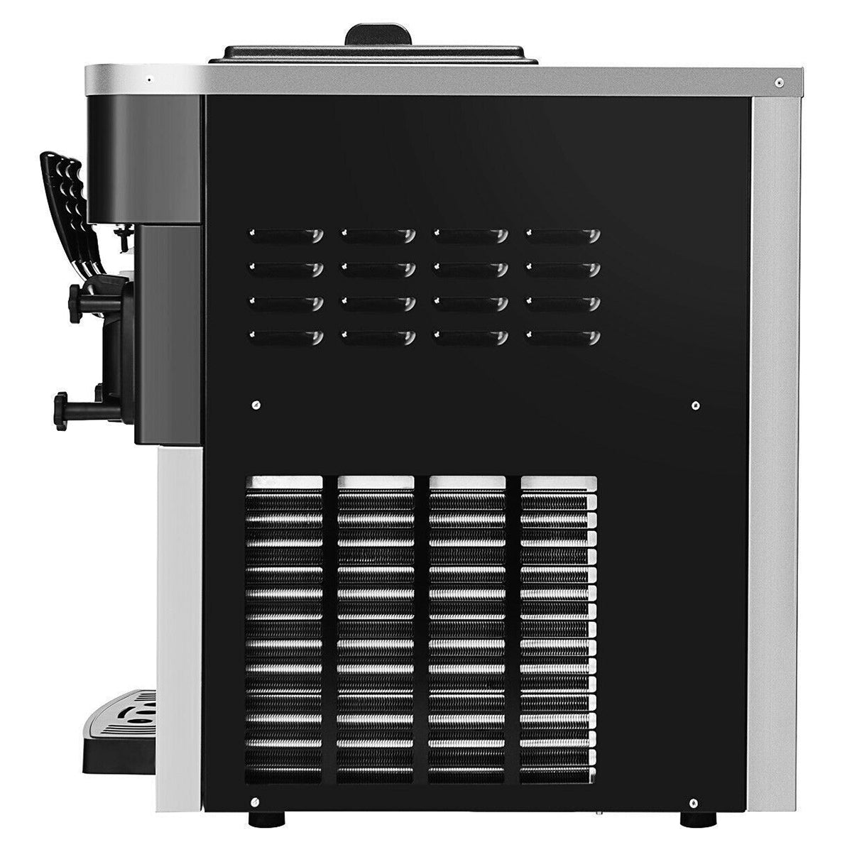 Large 20-28L/H 3 Flavor Stainless Steel Commercial Ice Cream Machine W/ LCD Display, 2200W (93747150)