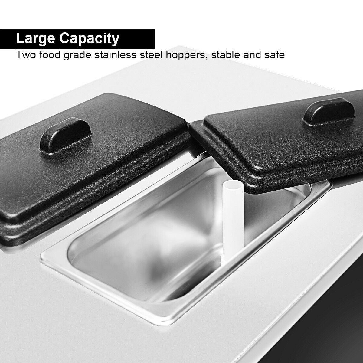 Large 20-28L/H 3 Flavor Stainless Steel Commercial Ice Cream Machine W/ LCD Display, 2200W (93747150)