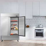 Large 49 Cu.Ft. Two Door Stainless Steel Commercial Industrial Restaurant Freezer, 54" (91857246)