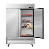 Large 49 Cu.Ft. Two Door Stainless Steel Commercial Industrial Restaurant Freezer, 54" (91857246)