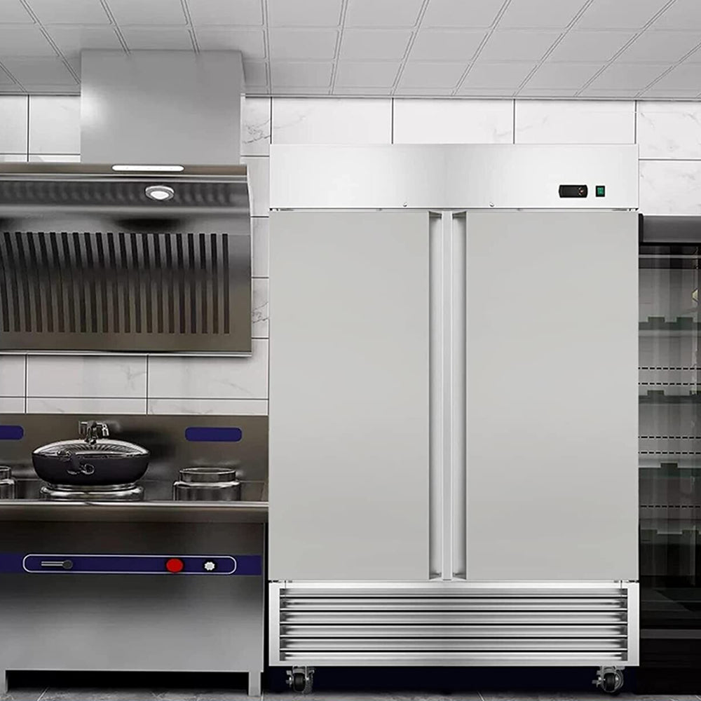 Large 49 Cu.Ft. Two Door Stainless Steel Commercial Industrial Restaurant Freezer, 54" (91857246)
