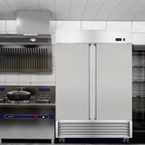 Large 49 Cu.Ft. Two Door Stainless Steel Commercial Industrial Restaurant Freezer, 54" (91857246)