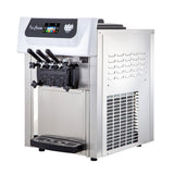 Large Double Hopper Commercial Soft Serve Ice Cream Maker Machine W/ 3 Flavors, 18-28 L/H (98371425)