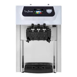 Large Double Hopper Commercial Soft Serve Ice Cream Maker Machine W/ 3 Flavors, 18-28 L/H (98371425)