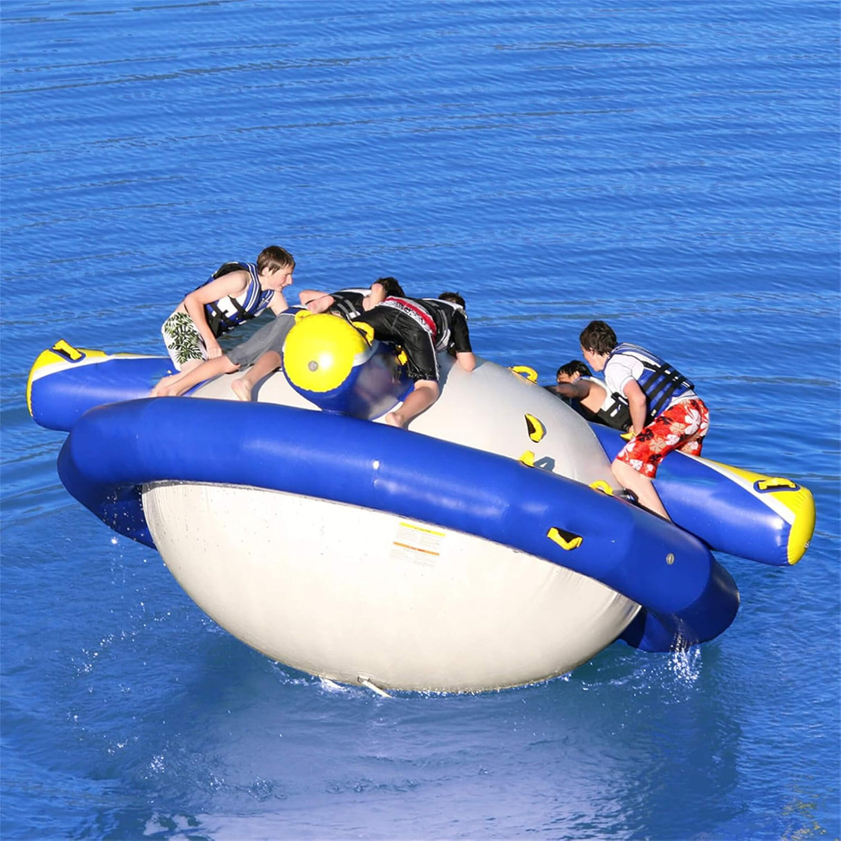 Large Inflatable Water Floating Gyro With Air Pump For Pools, Lakes And Rivers