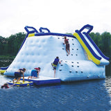 Large Inflatable Wall Climbing Bouncer With Slides And Air Pump For Pools, Lakes And Rivers