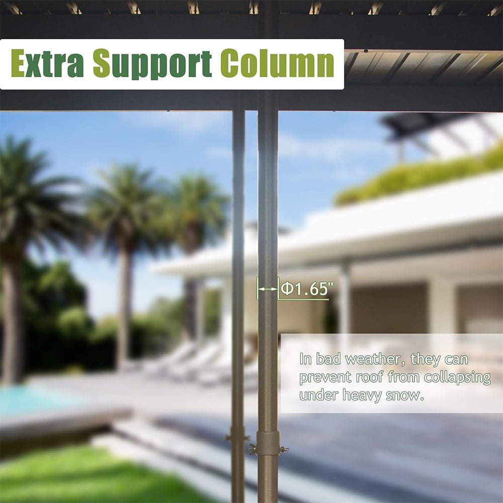 [12x14FT] Large Outdoor All-Season Wall Mounted Sunroom Solarium With Galvanized Steel Roof & Moveable PVC Screen