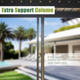 [12x14FT] Large Outdoor All-Season Wall Mounted Sunroom Solarium With Galvanized Steel Roof & Moveable PVC Screen