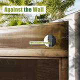 [12x14FT] Large Outdoor All-Season Wall Mounted Sunroom Solarium With Galvanized Steel Roof & Moveable PVC Screen