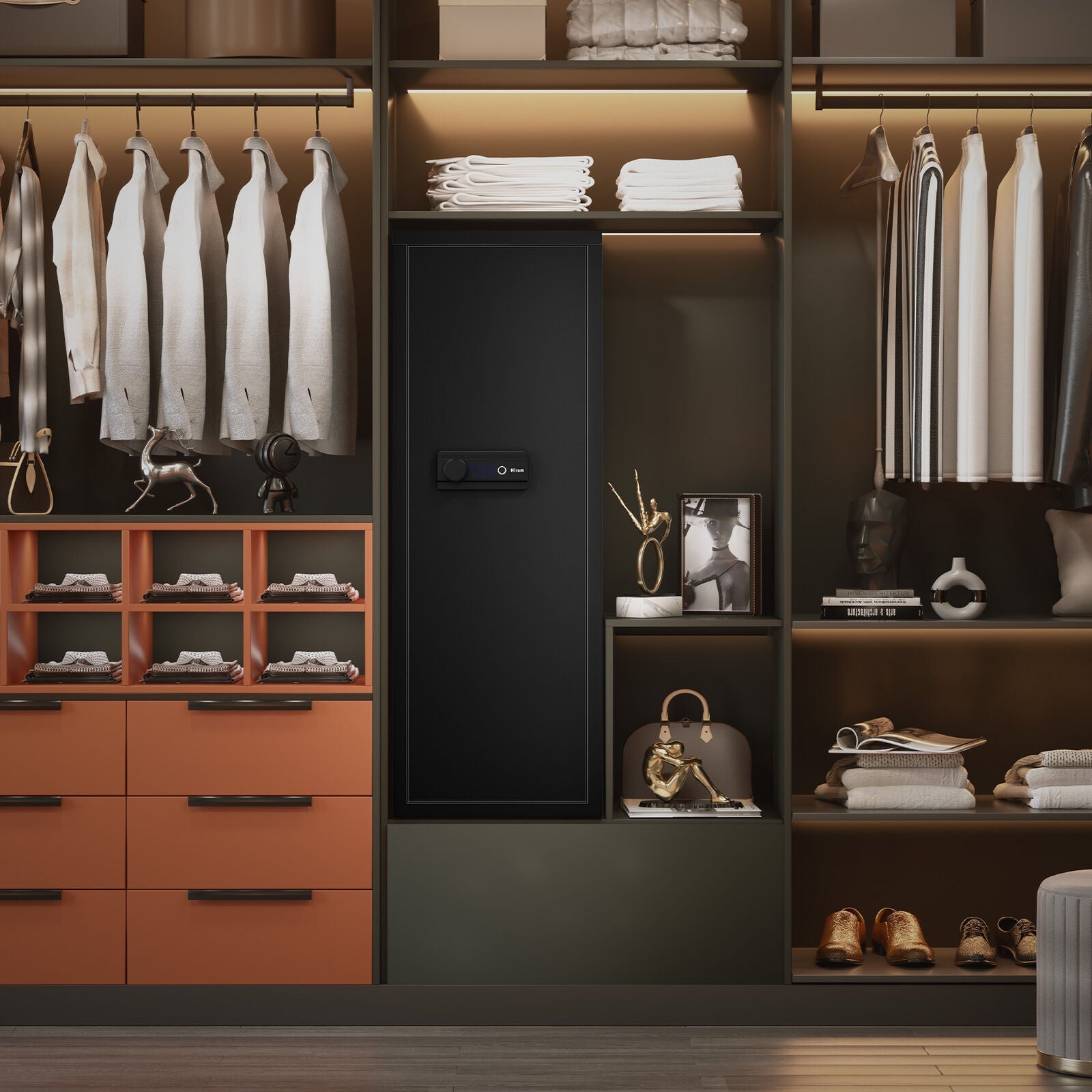 Large Unassembled Heavy Duty Steel Gun Safe For Home Rifles And Pistols With Digital Lock, 55" (97435182)