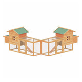 Large Wooden Backyard Hen Chicken Coop Enclosure W/ Nest Box & Run, 160"