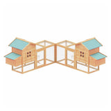Large Wooden Backyard Hen Chicken Coop Enclosure W/ Nest Box & Run, 160"