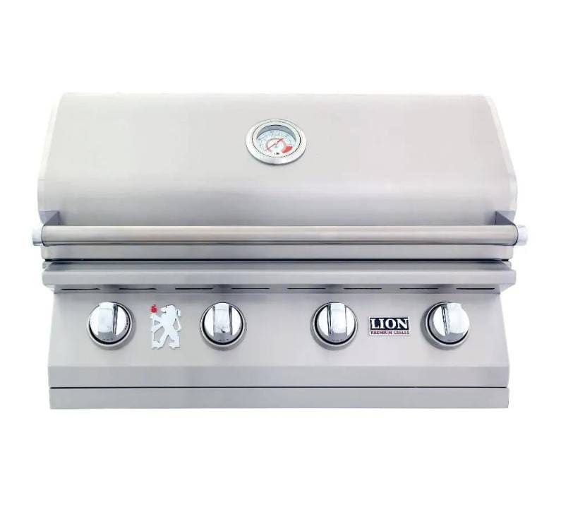 Lion Premium Grills L6000 32-Inch 4-Burner Stainless Steel Built-In Natural Gas Grill – 65623