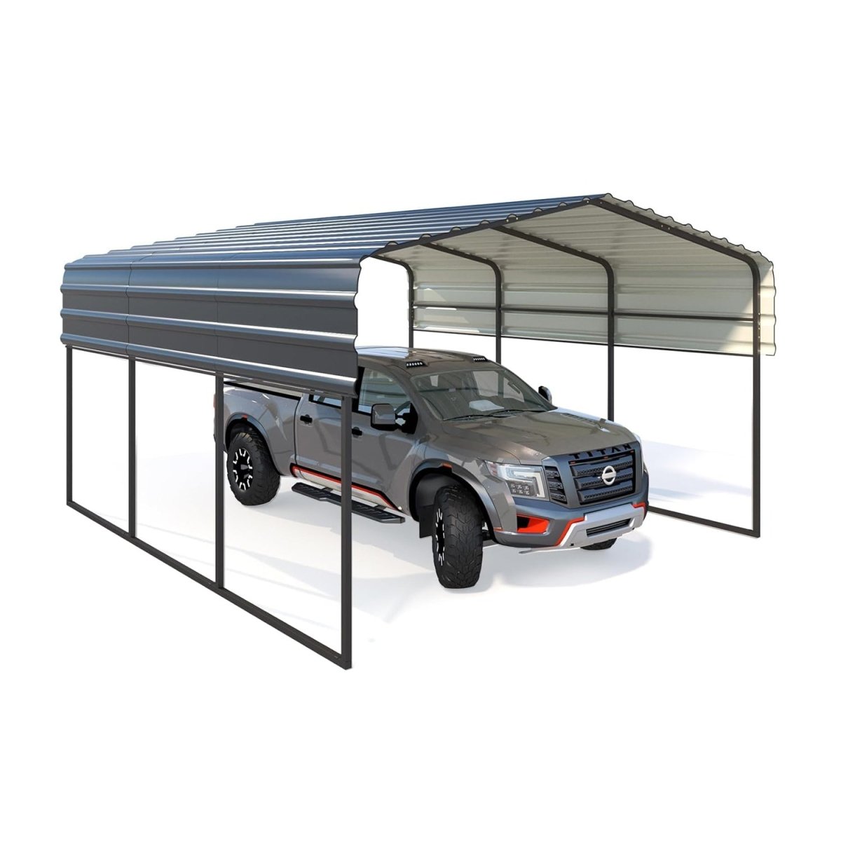 [10x15FT] MLC Heavy Duty Prefab Multi-Use Carport Canopy With Galvanized Steel Roof