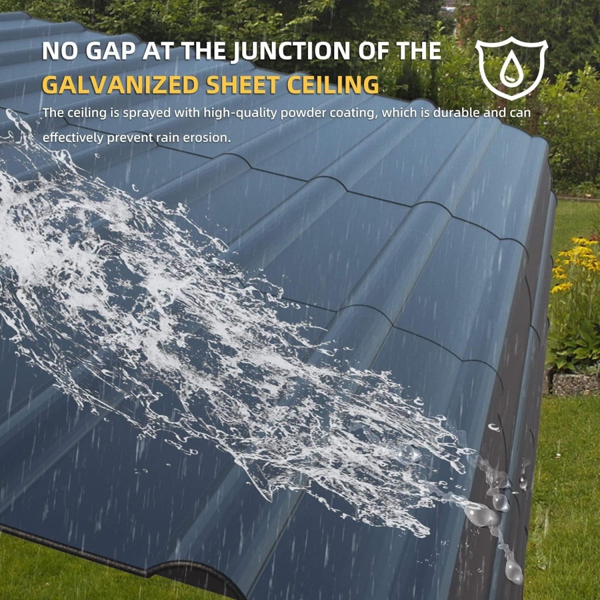 [10x15FT] MLC Heavy Duty Prefab Multi-Use Carport Canopy With Galvanized Steel Roof