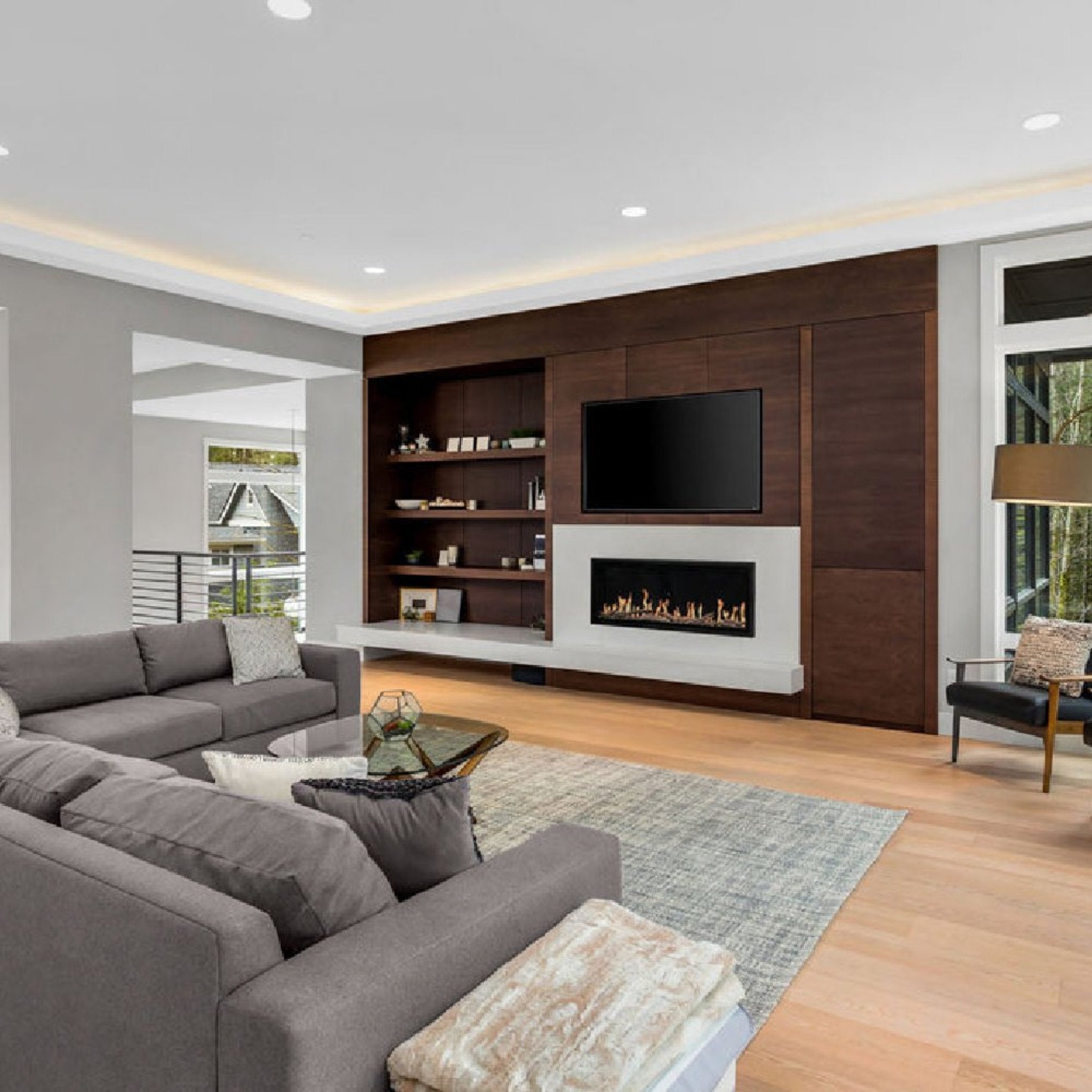 Modern Flames Orion Slim 60" Heliovision Single-Sided Electric Fireplace [OR60-SLIM]