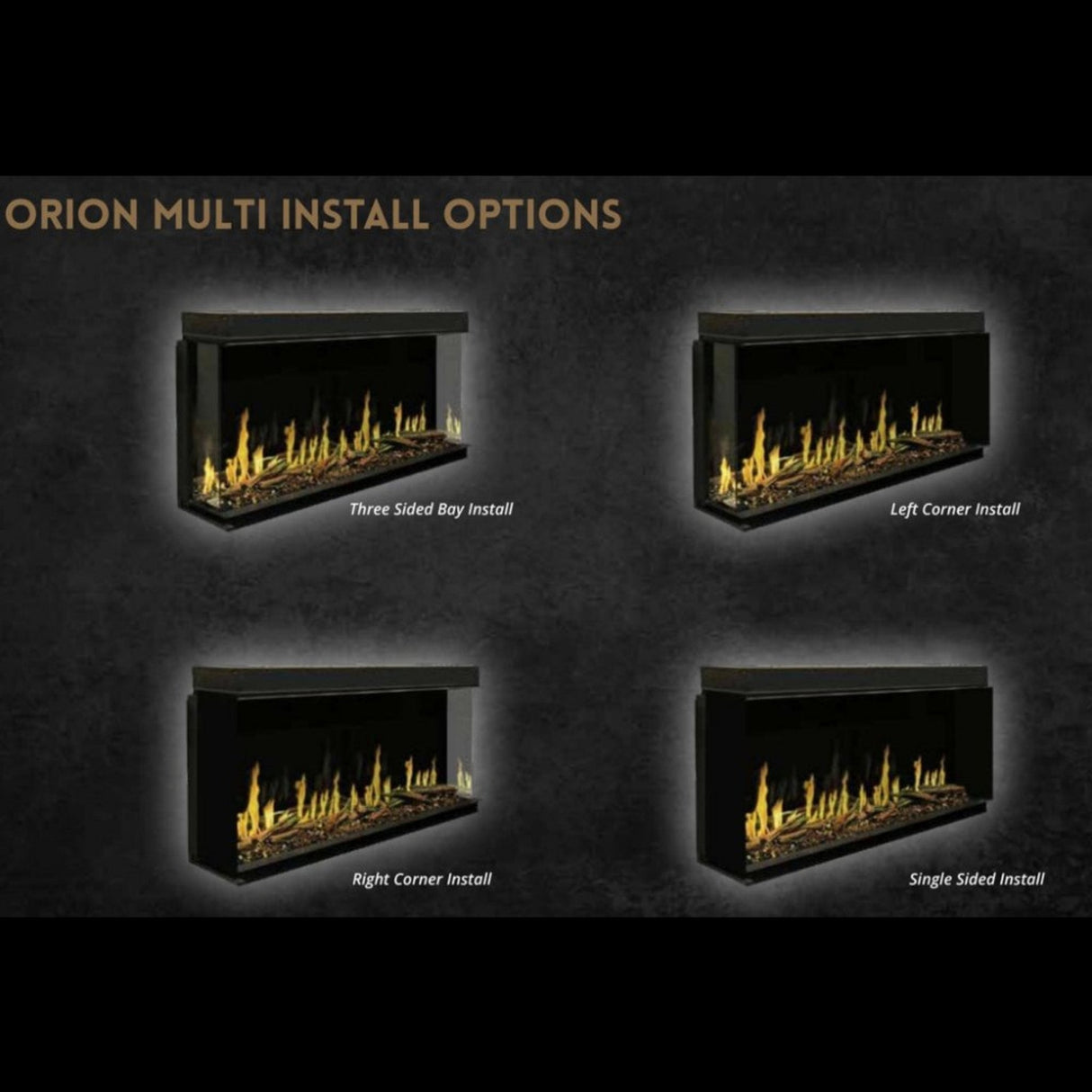 Modern Flames 76" Orion Multi HelioVision Linear Electric Fireplace [OR76-MULTI]