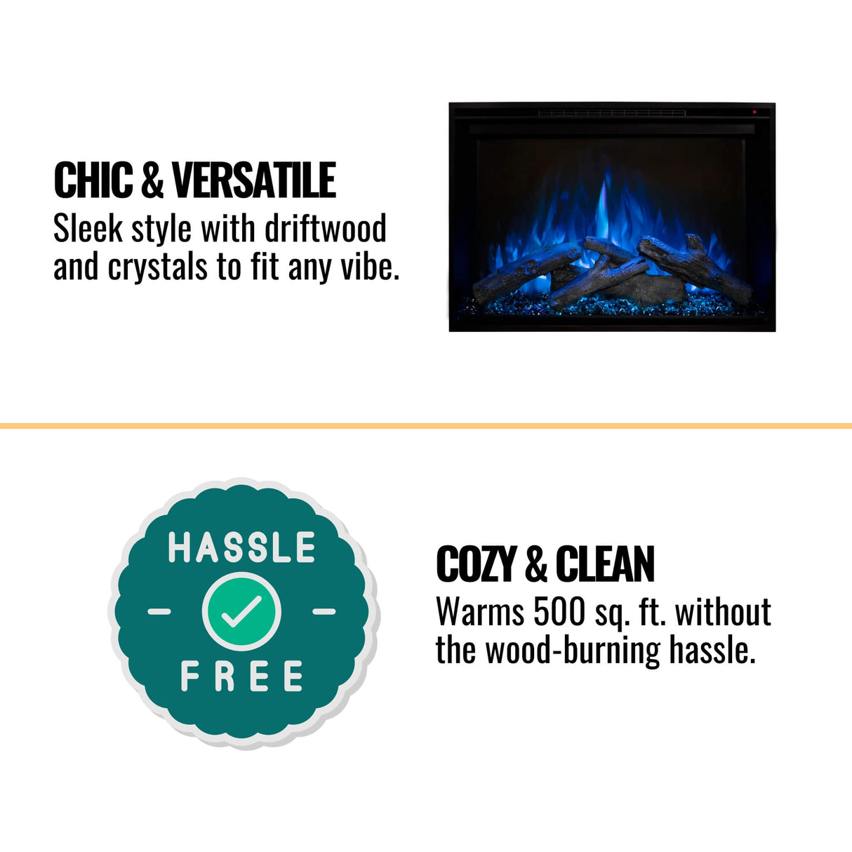 Modern Flames 36" Redstone Traditional Electric Fireplace [RS-3626]