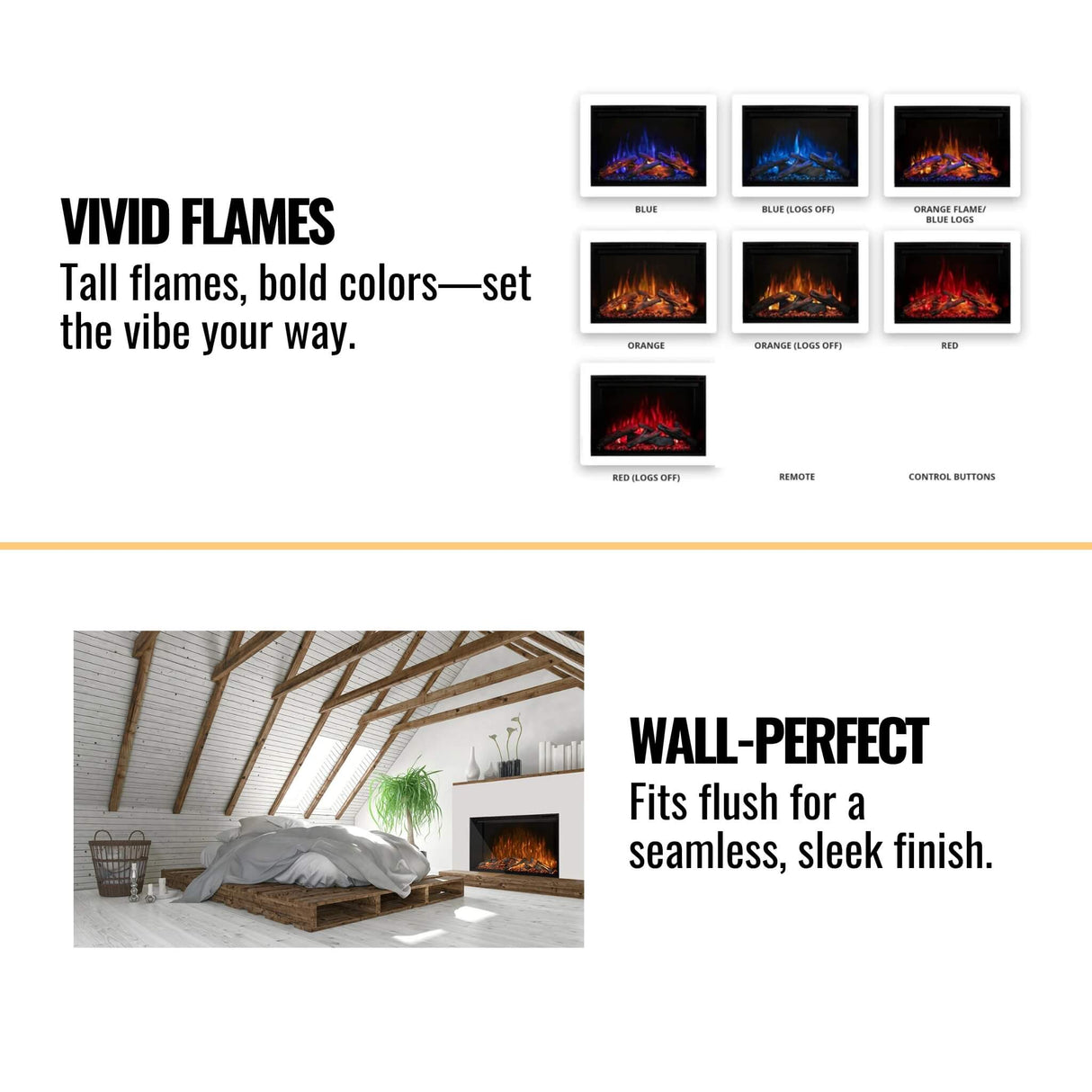 Modern Flames 54" Redstone Traditional Electric Fireplace  [RS-5435]