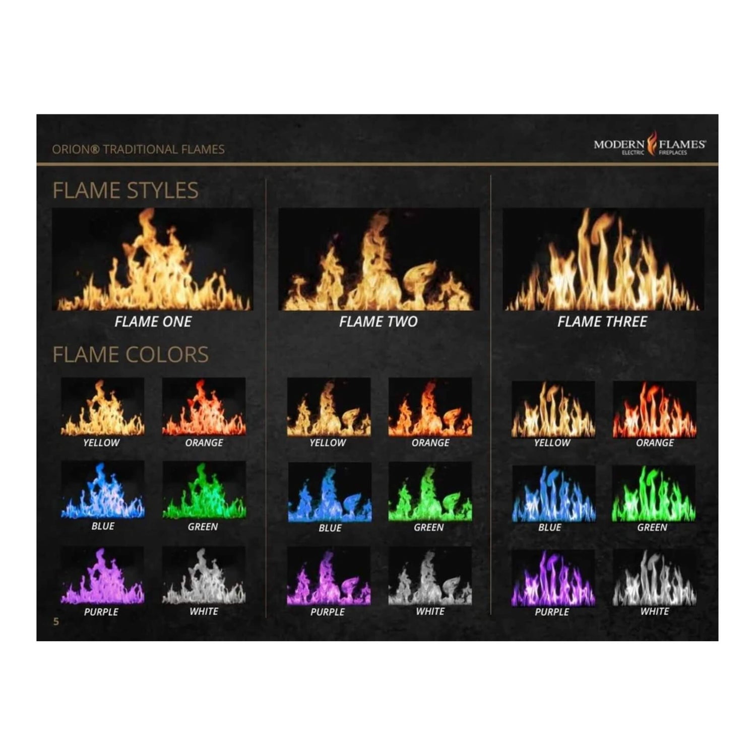 Modern Flames 42" Orion Traditional Virtual Electric Fireplace [OR42-TRAD]
