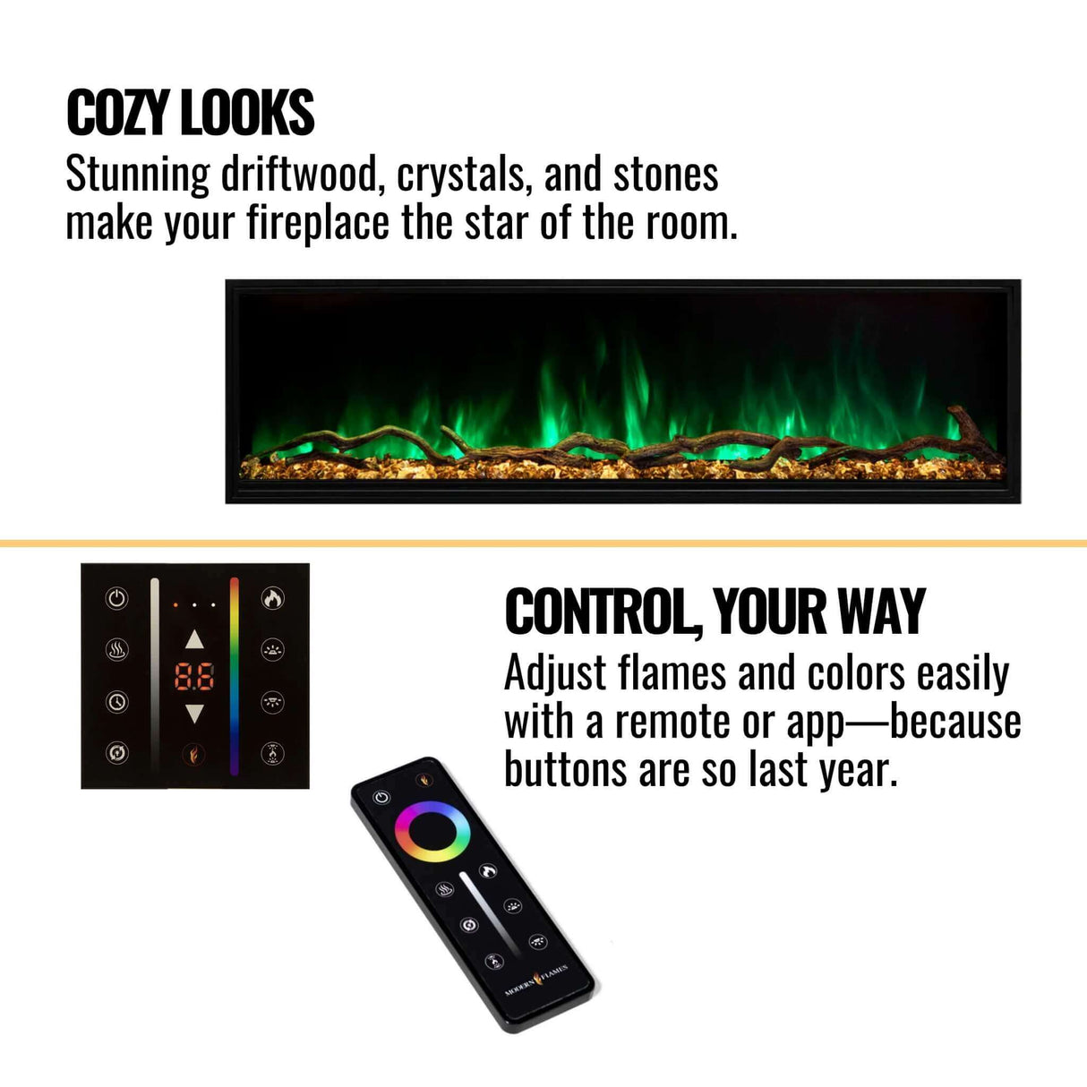 Modern Flames 68" Landscape Pro Slim Linear Electric Fireplace [LPS-6814]