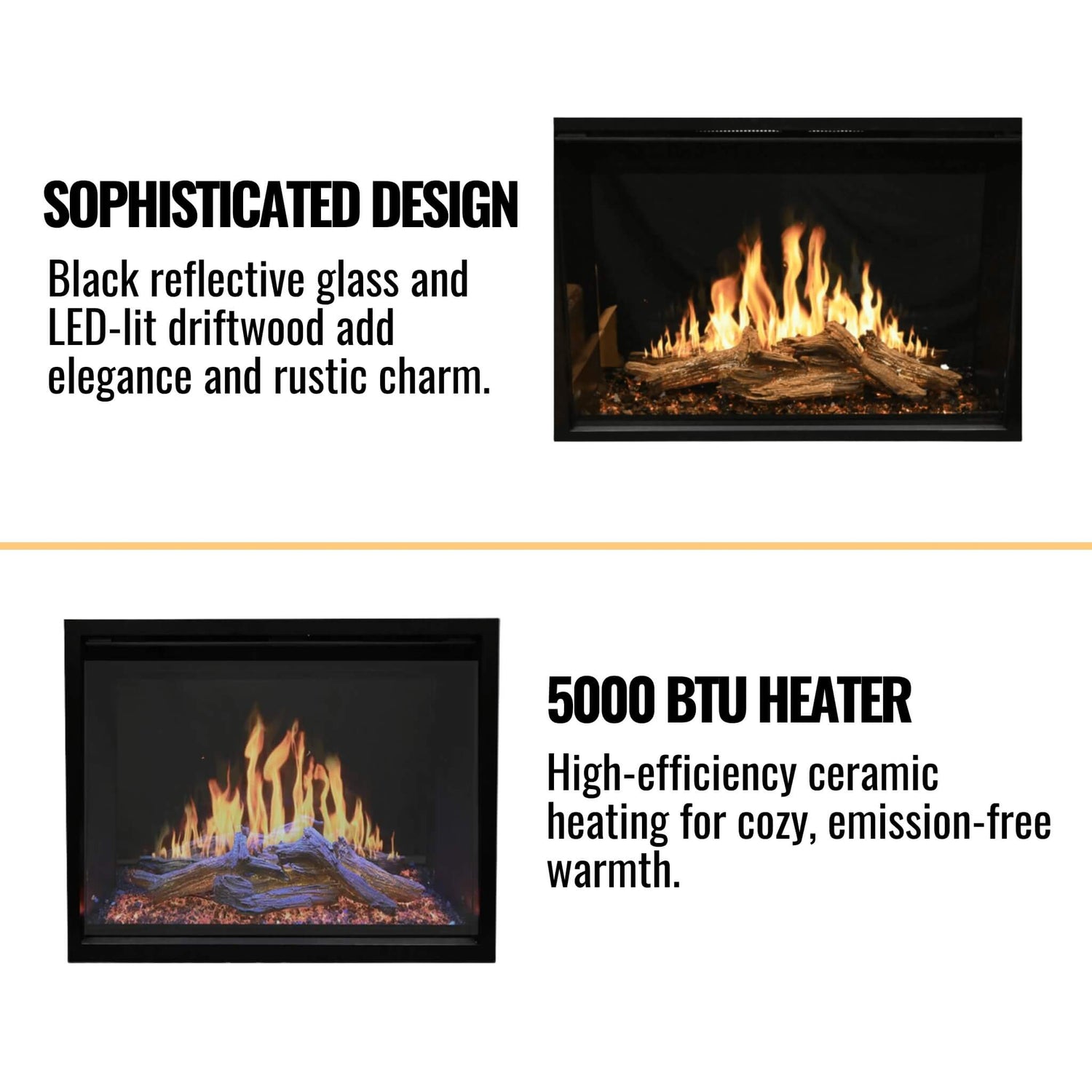 Modern Flames 42" Orion Traditional Virtual Electric Fireplace [OR42-TRAD]