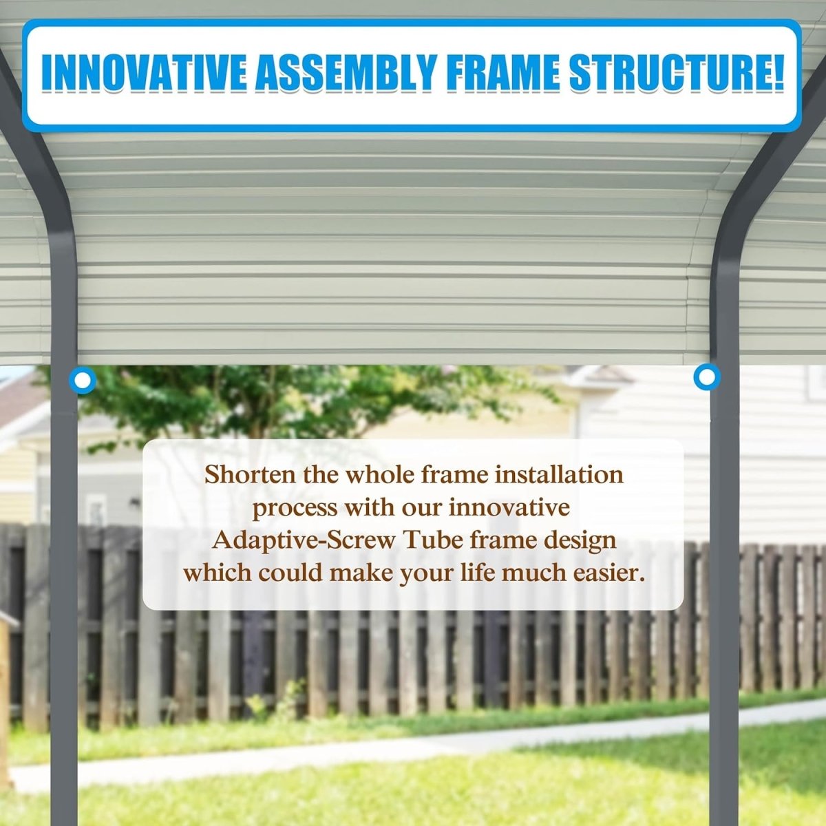 [20x20FT] MPT Extra Large Premium Heavy Duty Outdoor Metal Carport Shelter