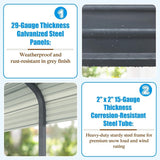 [20x20FT] MPT Extra Large Premium Heavy Duty Outdoor Metal Carport Shelter
