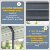 [10x15FT] MPT Large Heavy Duty Outdoor Metal Carport For Cars, Trucks And Boats
