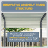 [12x20FT] MPT Premium Heavy Duty Outdoor Canopy Garage Shelter With Galvanized Metal Roof